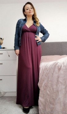 Carla Brown in floor length dress