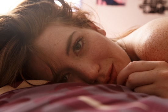 Redhead model with freckles - Zoe Fletcher